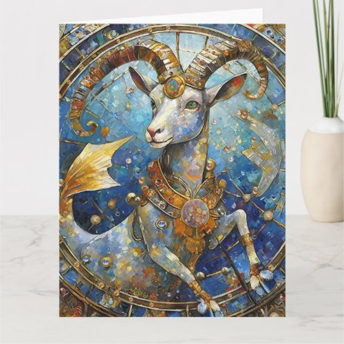 Zodiac _ Capricorn the Sea Goat Card