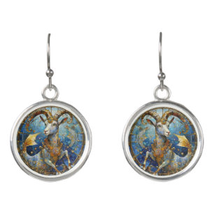 Zodiac - Capricorn the Sea Goat Earrings