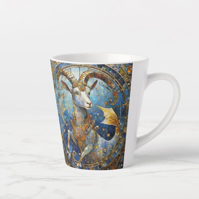 Zodiac - Capricorn the Sea Goat Latte Mug (Right)