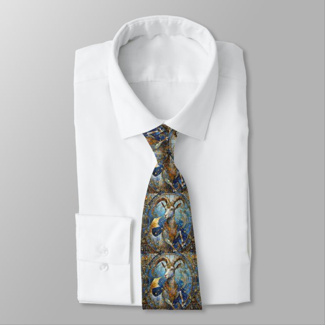 Zodiac - Capricorn the Sea Goat Neck Tie (Tied)