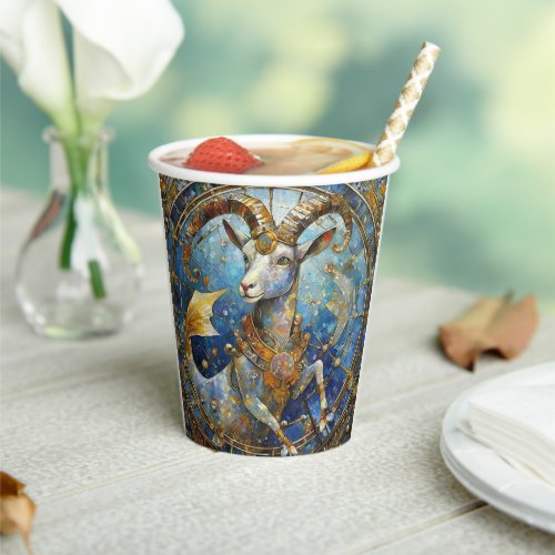 Zodiac _ Capricorn the Sea Goat Paper Cups