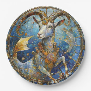 Zodiac - Capricorn the Sea Goat Paper Plates