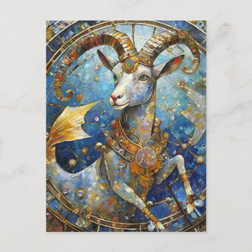 Zodiac _ Capricorn the Sea Goat Postcard