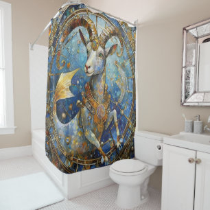 Zodiac - Capricorn the Sea Goat Shower Curtain
