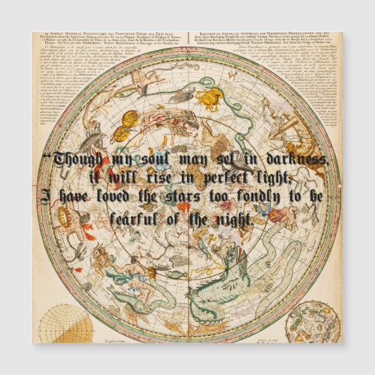 Zodiac Celestial map Astrology Stars Quote Art  (Front)