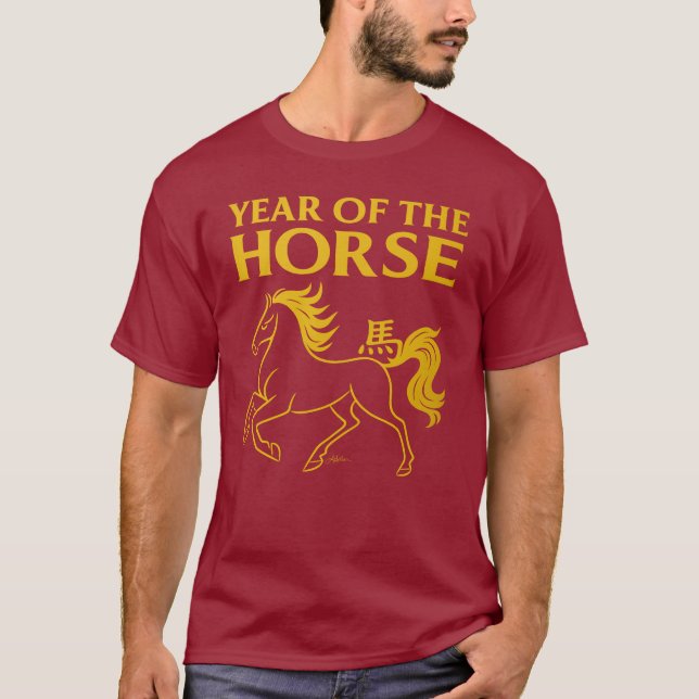 Zodiac Chinese New Year 2026 Horse T-Shirt (Front)