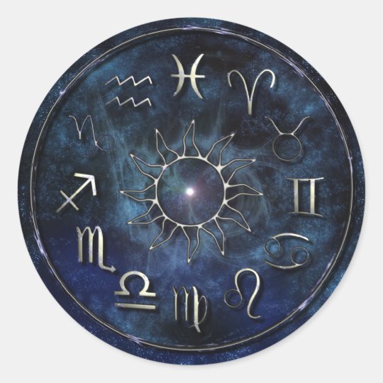 Zodiac Classic Round Sticker