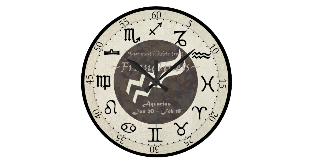 Zodiac Clock Aquarius