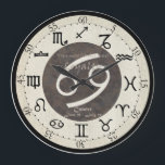 Zodiac Clock - Cancer<br><div class="desc">Zodiac Clocks by Terri Meyer “A Sign of the Time” Combining astrology and function, this clock was designed from the universal astrology symbols of the zodiac. The twelve symbols corresponding to the birth month surround the perimeter of the clock in place of numbers for telling time. The most likeable trait...</div>
