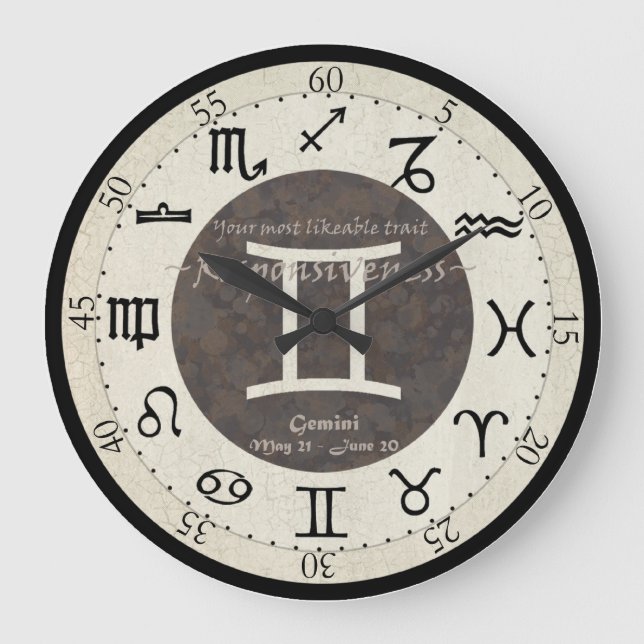 Zodiac Clock - Gemini (Front)