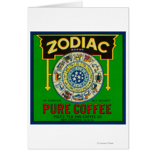 Zodiac Coffee LabelNew Orleans, LA (Front)