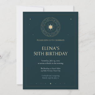 Zodiac Constellation 50th Birthday Invitation