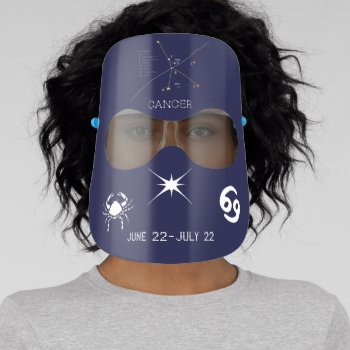 Zodiac Constellation And Sign Cancer Face Shield by DigitalSolutions2u at Zazzle