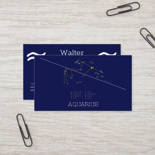 Zodiac Constellation Aquarius Business Card