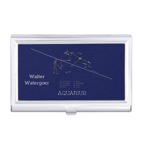 Zodiac Constellation Aquarius Business Card Case