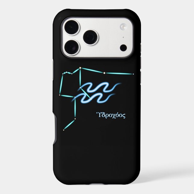 Zodiac Constellation Aquarius Case-Mate iPhone Case (Back)