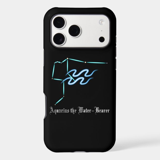 Zodiac Constellation Aquarius Case-Mate iPhone Case (Back)