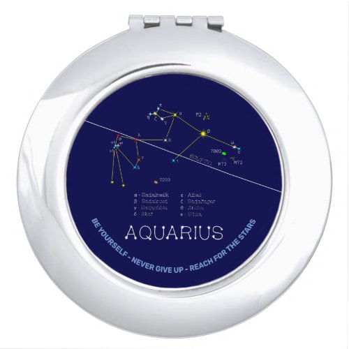 Zodiac Constellation Aquarius Compact Mirror