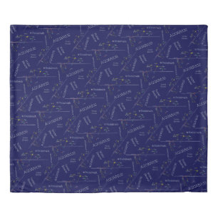 Zodiac Constellation Aquarius Duvet Cover