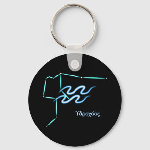 Zodiac Constellation Aquarius Keychain