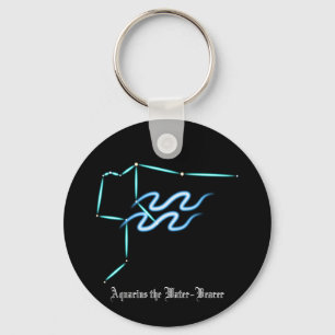 Zodiac Constellation Aquarius Keychain