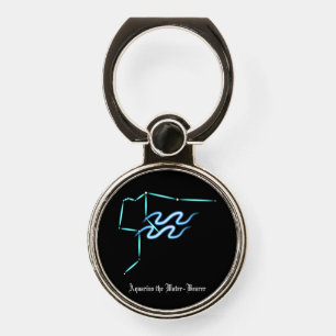 Zodiac Constellation Aquarius Phone Ring Stand