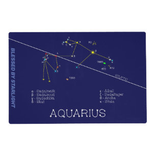 Zodiac Constellation Aquarius Placemat