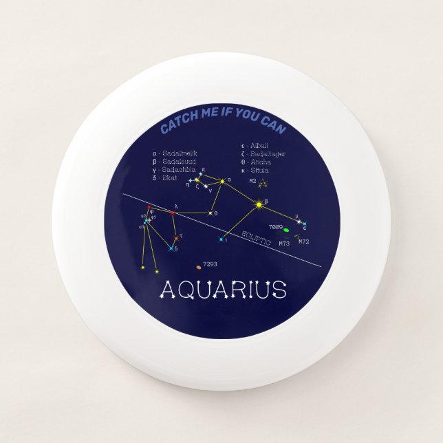 Zodiac Constellation Aquarius Wham-O Frisbee (Front)