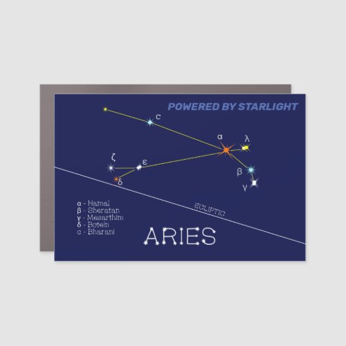 Zodiac Constellation Aries Car Magnet