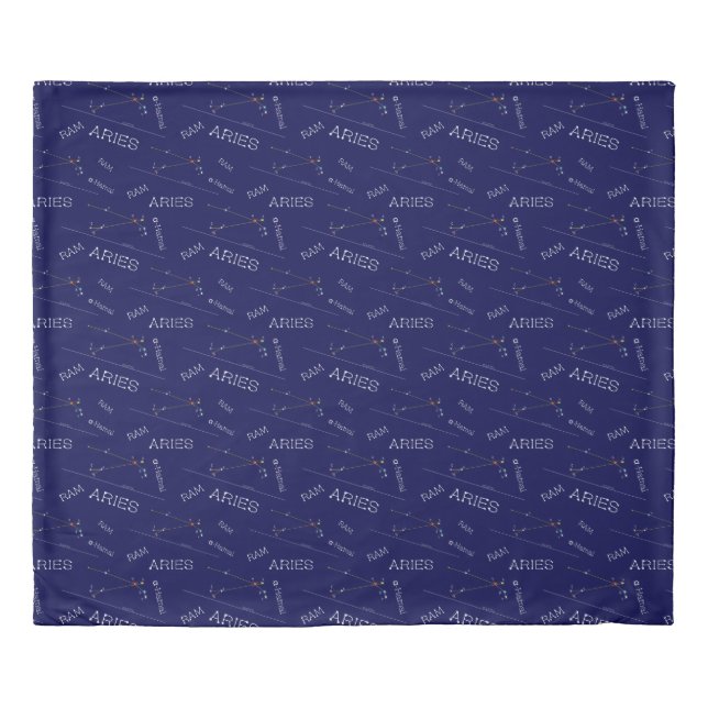 Zodiac Constellation Aries Duvet Cover (Front)