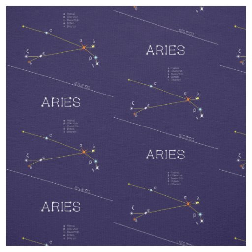 Zodiac Constellation Aries Fabric