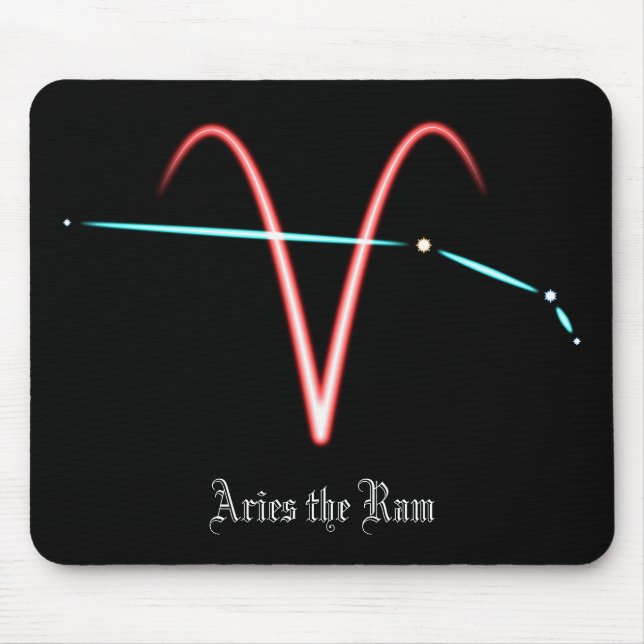 Zodiac Constellation Aries Mouse Pad (Front)