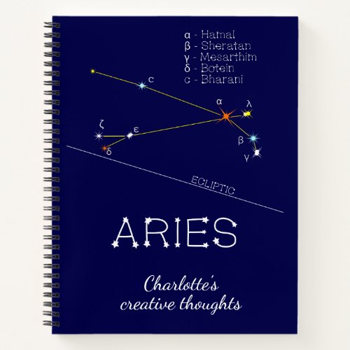 Zodiac Constellation Aries Notebook
