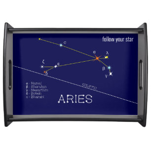 Zodiac Constellation Aries Serving Tray