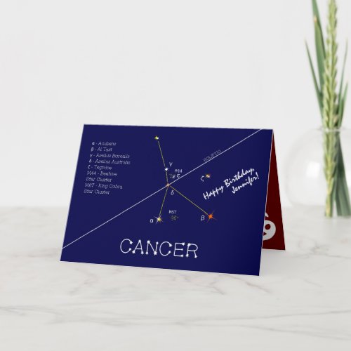 Zodiac Constellation Cancer Card