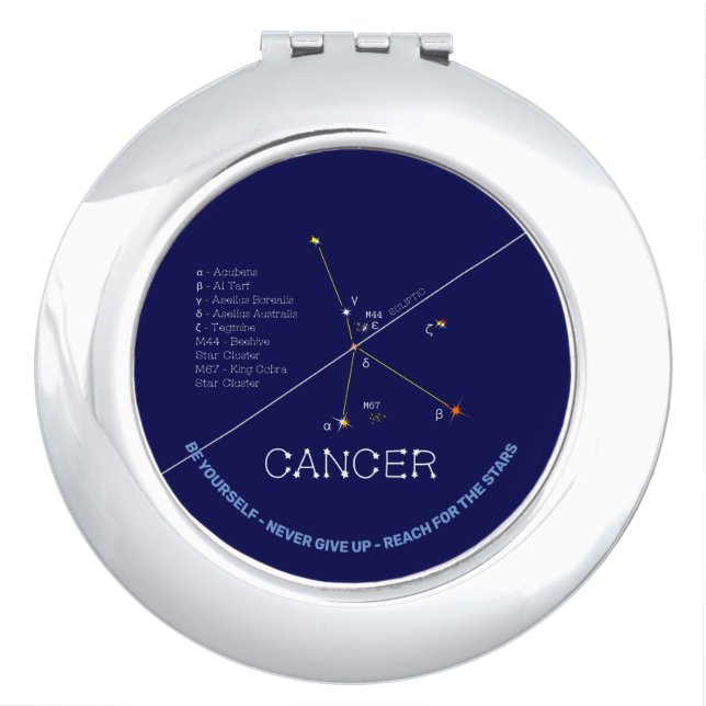 Zodiac Constellation Cancer Compact Mirror (Front)