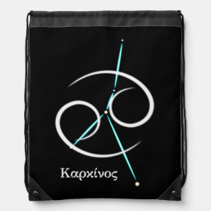 Zodiac Constellation Cancer Drawstring Bag