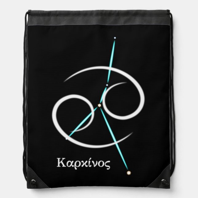 Zodiac Constellation Cancer Drawstring Bag (Front)