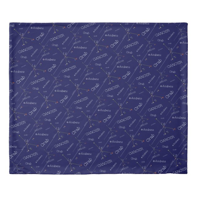 Zodiac Constellation Cancer Duvet Cover (Front)