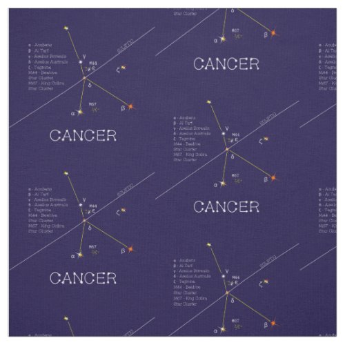 Zodiac Constellation Cancer Fabric