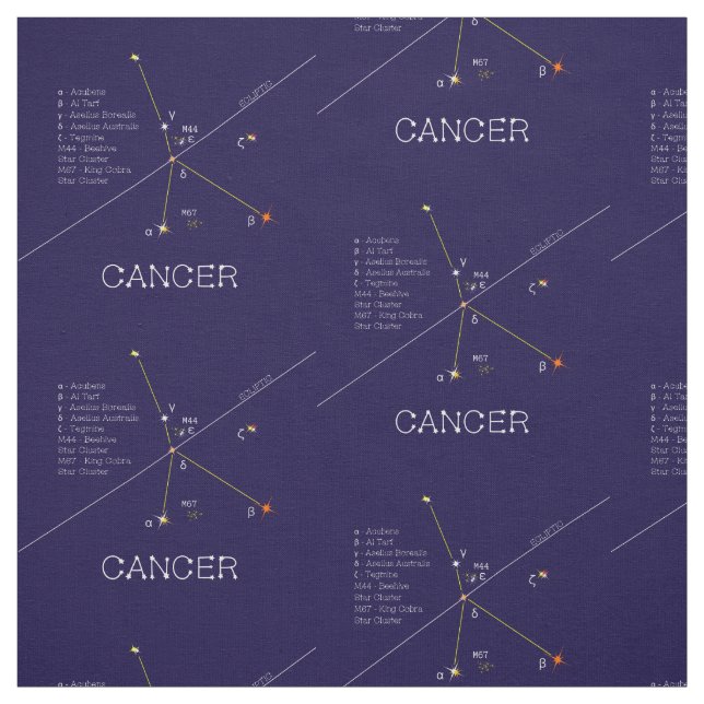 Zodiac Constellation Cancer Fabric (Swatch)
