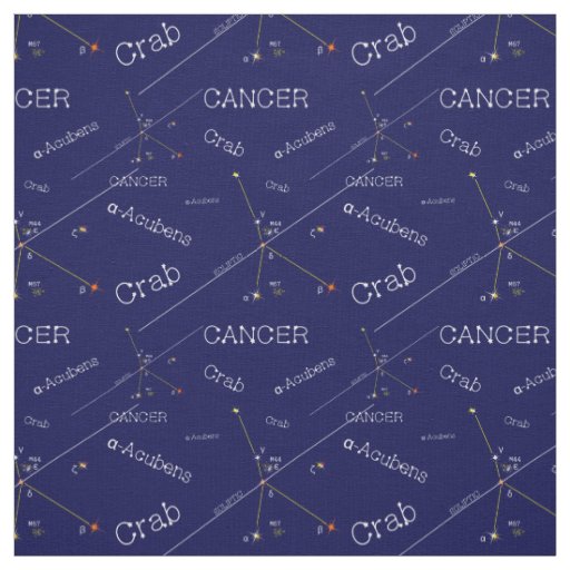 Zodiac Constellation Cancer Fabric