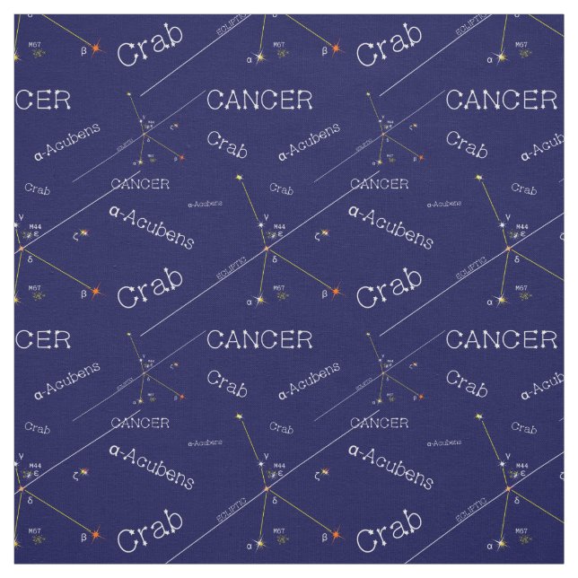 Zodiac Constellation Cancer Fabric (Swatch)