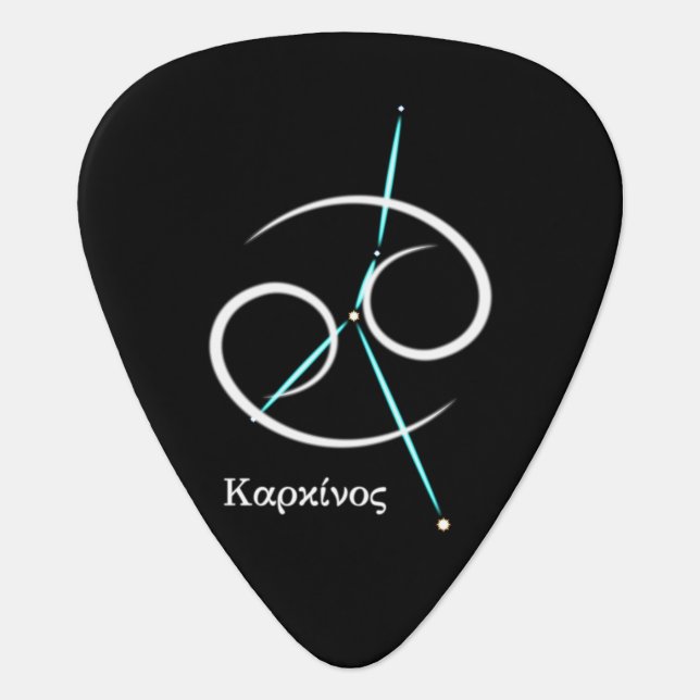 Zodiac Constellation Cancer Guitar Pick (Front)