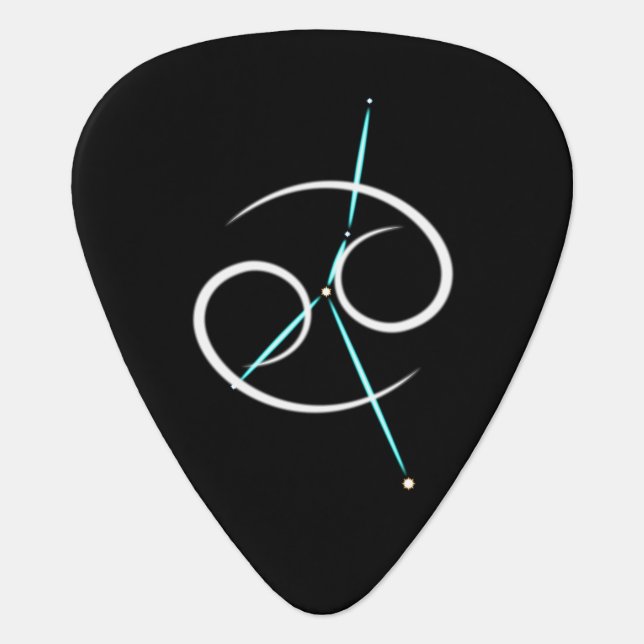 Zodiac Constellation Cancer Guitar Pick (Front)