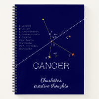 Zodiac Constellation Cancer Notebook