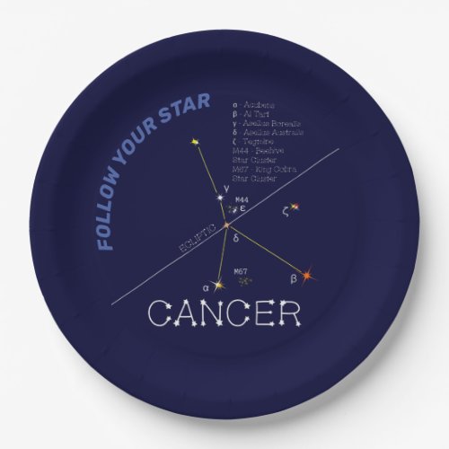 Zodiac Constellation Cancer Paper Plates