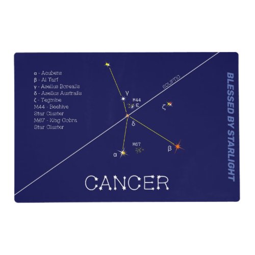  Zodiac Constellation Cancer Placemat