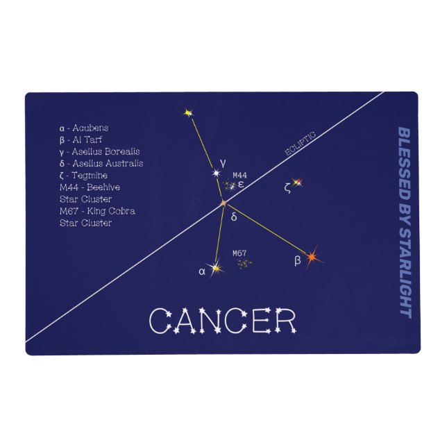  Zodiac Constellation Cancer Placemat (Front)