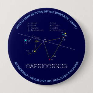 Zodiac Constellation Capricornus Button